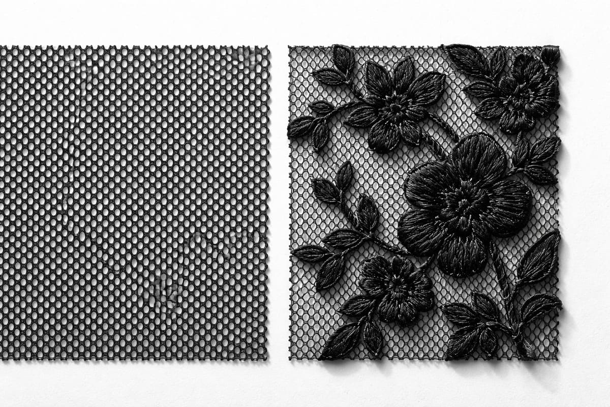 Mesh vs Embroidered: Plain Net vs Decorated Net