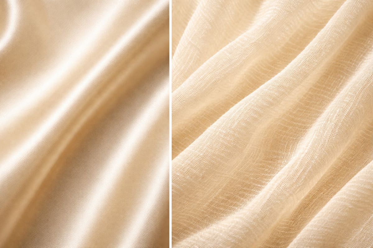 Satin vs Chiffon: Glossy Opaque vs Matte Sheer